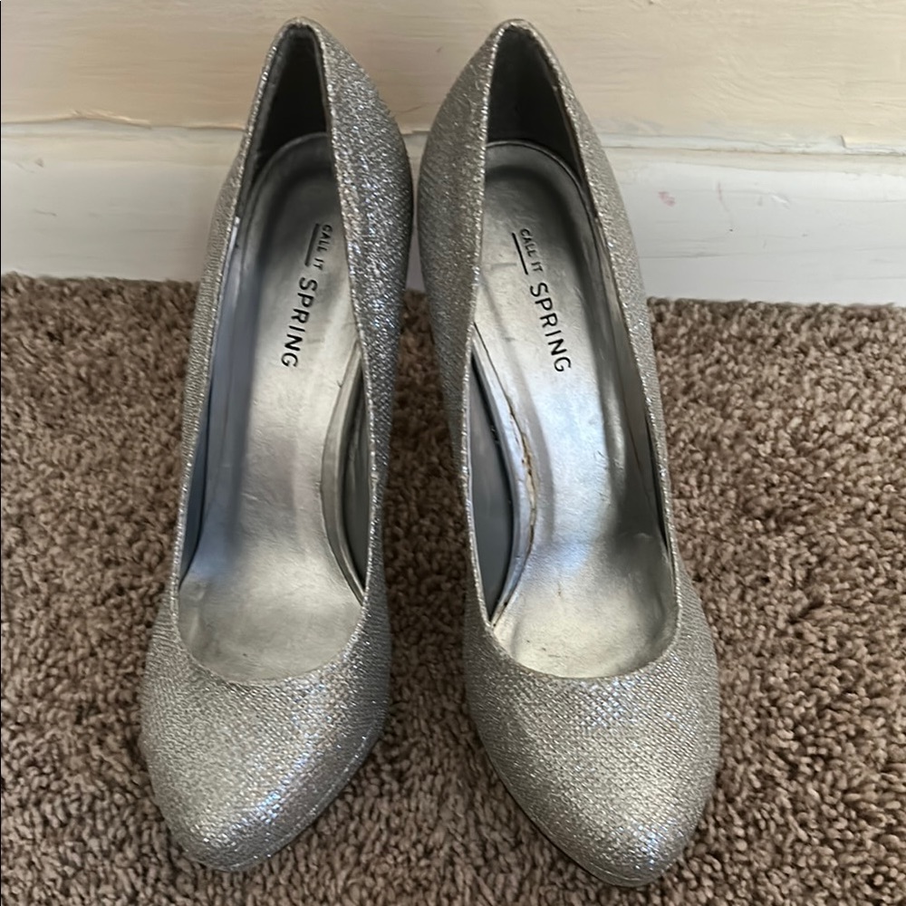 Call It Spring Silver Women's Heels